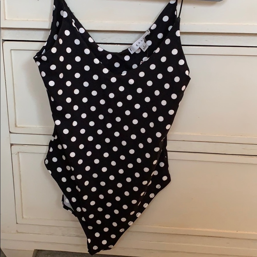 NWT polka dot body suit